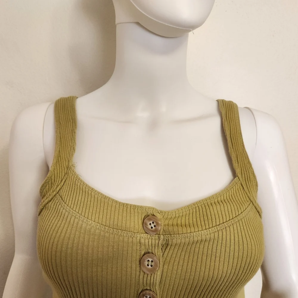 Green Free People Bridgette‎ Ribbed Tank size XS - Picture 6 of 11